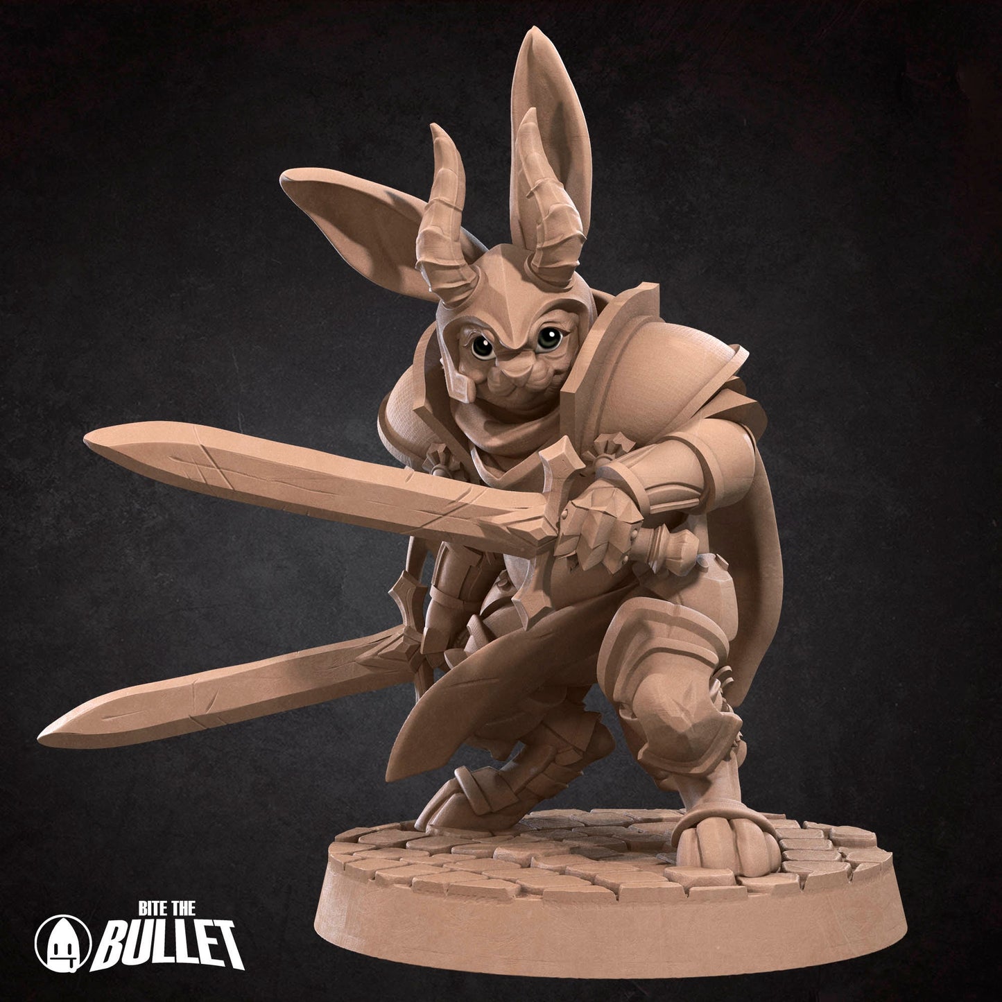 Harengon Warrior | Bite The Bullet | 35mm Scale | Resin Printed Tabletop RPG Miniature Figures | DND | 5E