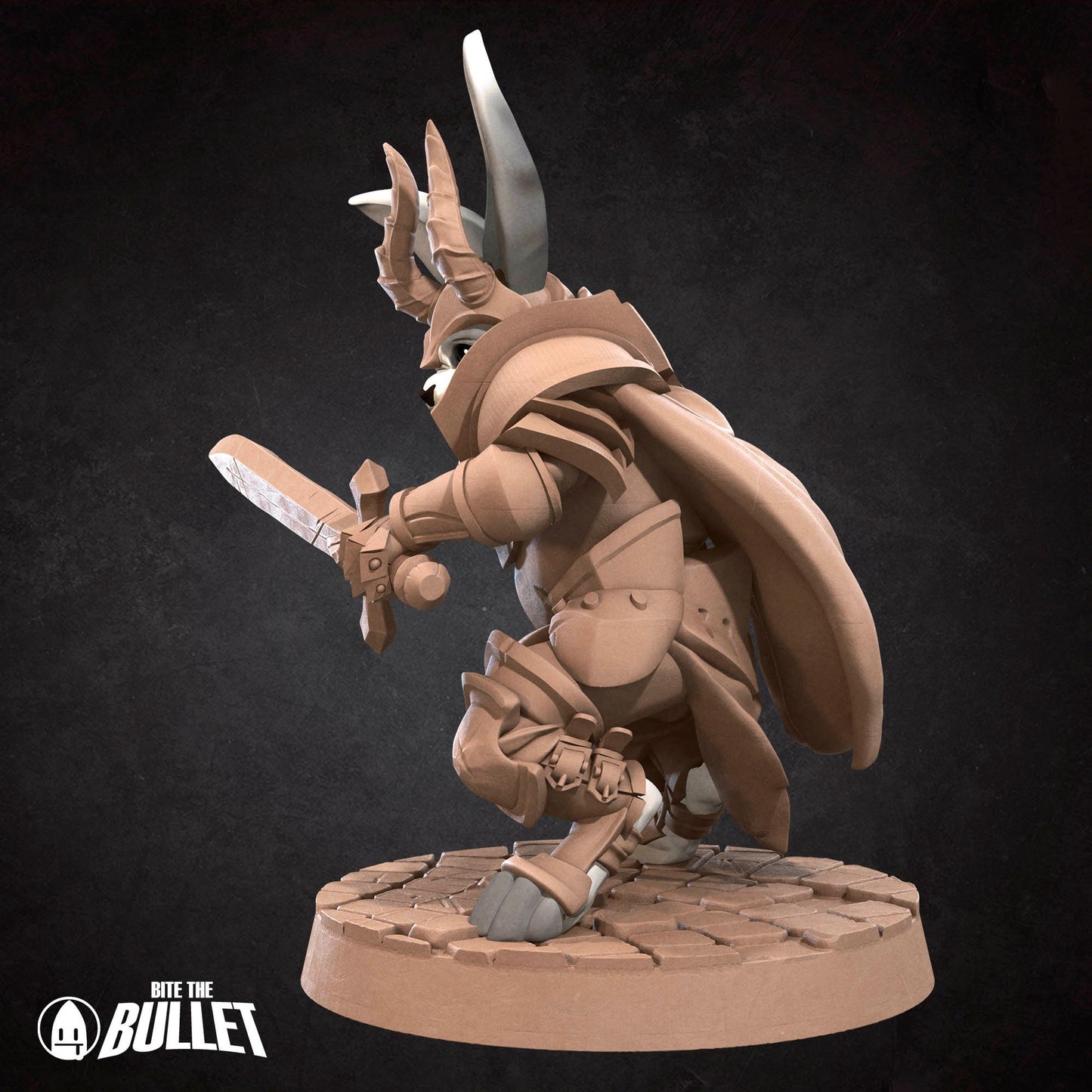 Harengon Warrior | Bite The Bullet | 35mm Scale | Resin Printed Tabletop RPG Miniature Figures | DND | 5E