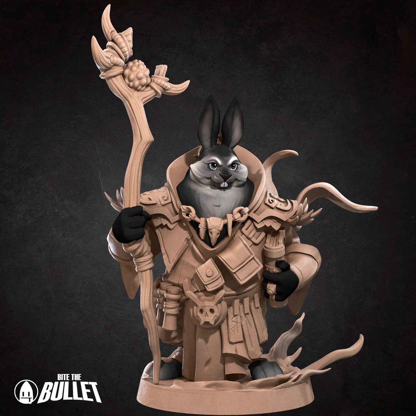 Harengon Warlock | Bite The Bullet | 35mm Scale | Resin Printed Tabletop RPG Miniature Figures | DND | 5E