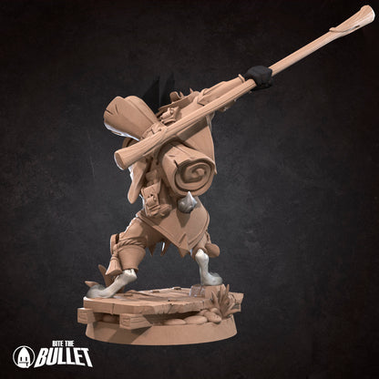 Harengon Monk | Bite The Bullet | 35mm Scale | Resin Printed Tabletop RPG Miniature Figures | DND | 5E