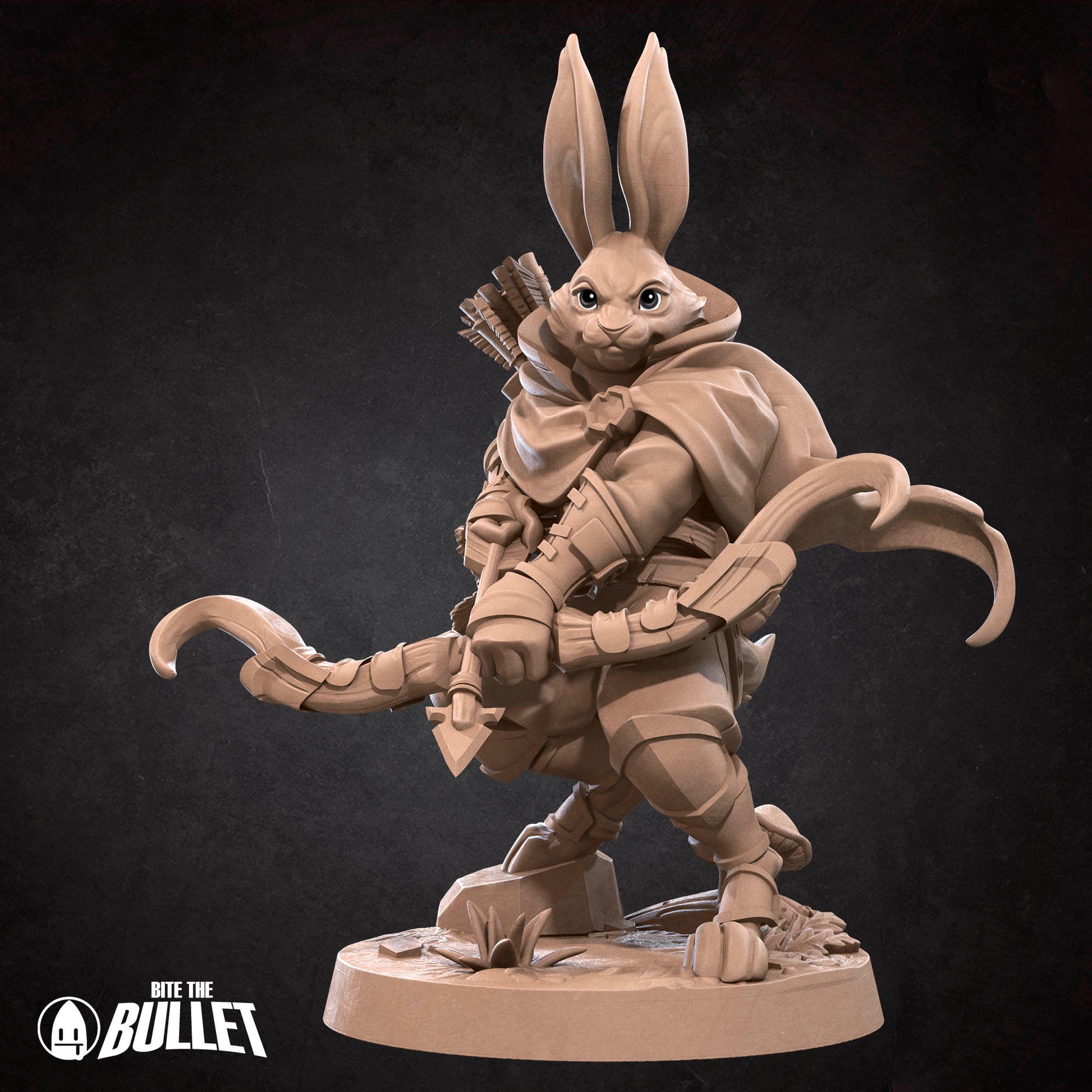 Harengon Ranger | Bite The Bullet | 35mm Scale | Resin Printed Tabletop RPG Miniature Figures | DND | 5E