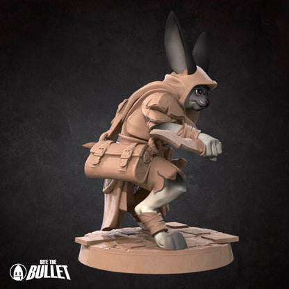 Harengon Rogue | Bite The Bullet | 35mm Scale | Resin Printed Tabletop RPG Miniature Figures | DND | 5E