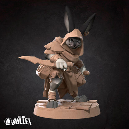 Harengon Rogue | Bite The Bullet | 35mm Scale | Resin Printed Tabletop RPG Miniature Figures | DND | 5E