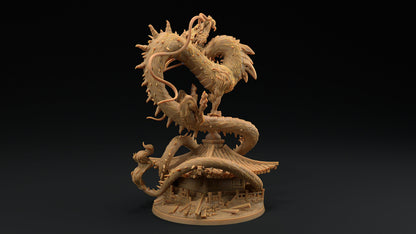 Large Wind Dragon | Dragon Trappers Lodge | Chosen Of The Kami | 32mm Scale Resin Printed Tabletop RPG Figure For DND
