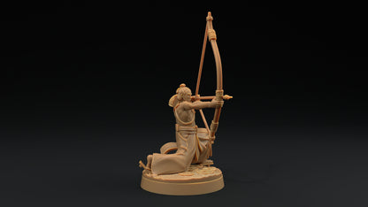 Archers Set | Dragon Trappers Lodge | Chosen Of The Kami | 32mm Scale Resin Printed Tabletop RPG Figure For DND
