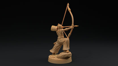 Archers Set | Dragon Trappers Lodge | Chosen Of The Kami | 32mm Scale Resin Printed Tabletop RPG Figure For DND