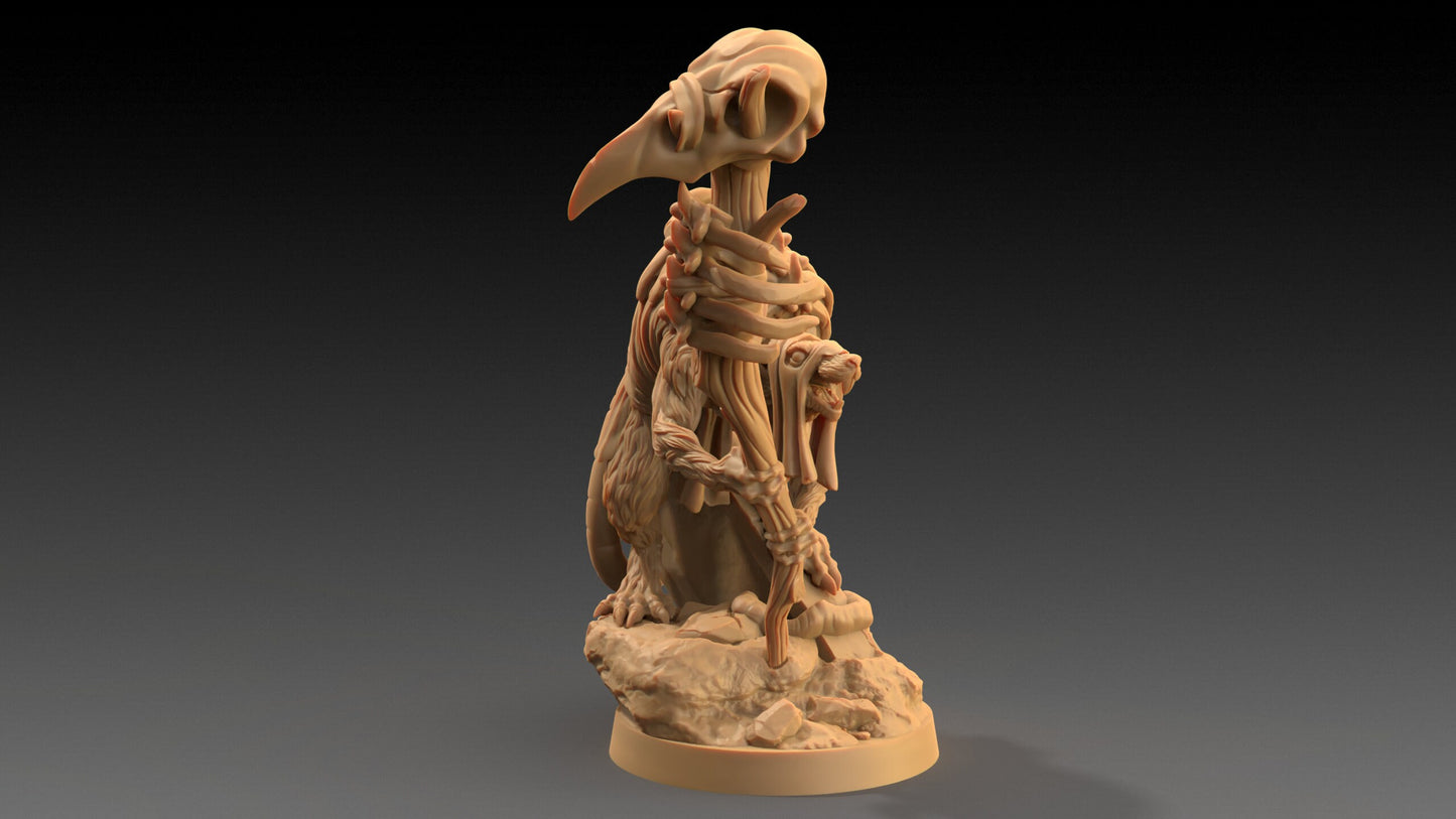 Skitterax, The Necromancer | Dragon Trappers Lodge | The Critterfolk of Bluewoods Barrows | 32mm Scale Resin Printed TTRPG Figure For DND