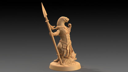 Pearl, Otter Spearmaster | Dragon Trappers Lodge | The Critterfolk of Bluewoods Barrows | 32mm Scale Resin Printed TTRPG Figure For DND