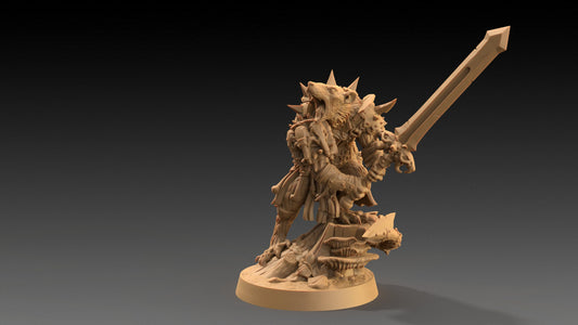 Skarn, The Rat Lord | Dragon Trappers Lodge | The Critterfolk of Bluewoods Barrows | 32mm Scale Resin Printed TTRPG Figure For DND