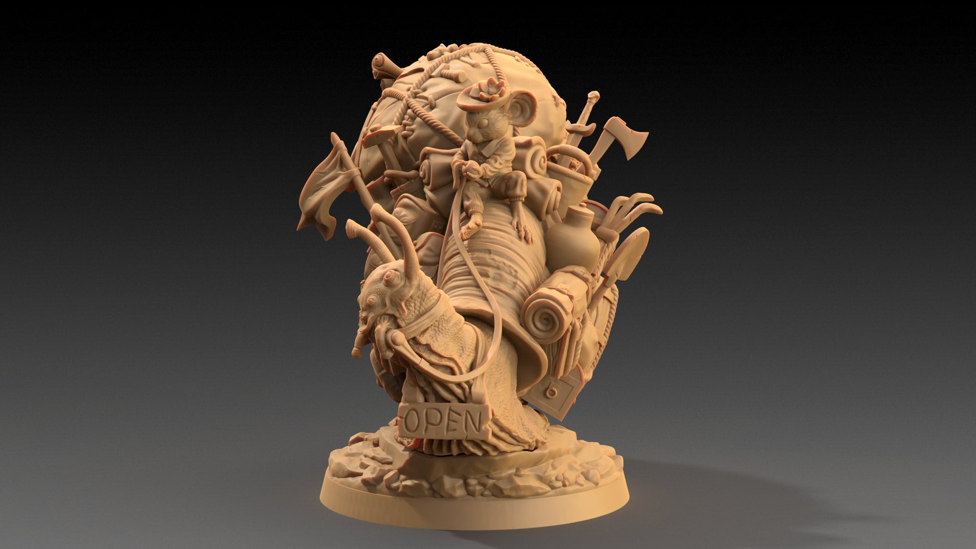 Thimbles Squeakerson | Dragon Trappers Lodge | The Critterfolk of Bluewoods Barrows | 32mm Scale Resin Printed TTRPG Figure For DND