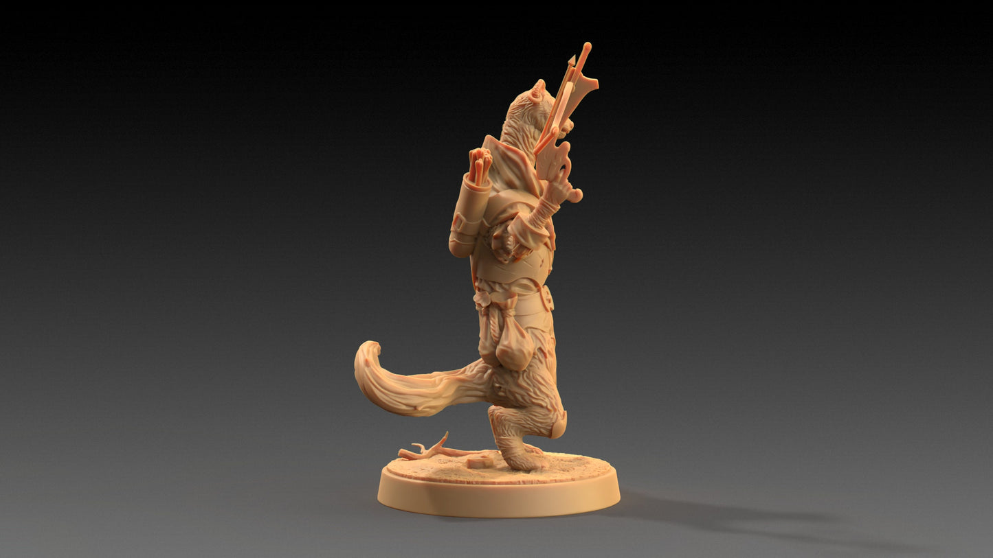 Ferret Skulker Set | Dragon Trappers Lodge | The Critterfolk of Bluewoods Barrows | 32mm Scale Resin Printed TTRPG Figure For DND