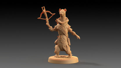 Ferret Skulker Set | Dragon Trappers Lodge | The Critterfolk of Bluewoods Barrows | 32mm Scale Resin Printed TTRPG Figure For DND