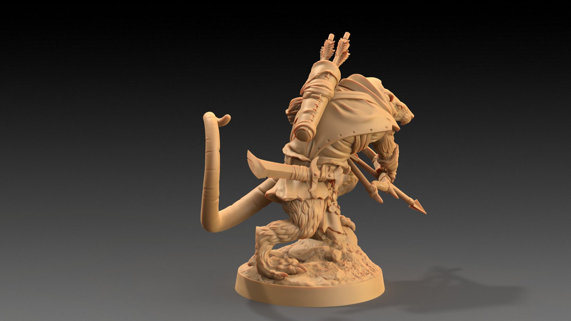 Rat Hordelings Set | Dragon Trappers Lodge | The Critterfolk of Bluewoods Barrows | 32mm Scale Resin Printed TTRPG Figure For DND