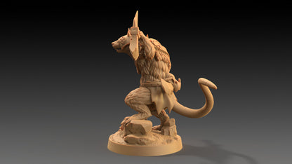 Rat Hordelings Set | Dragon Trappers Lodge | The Critterfolk of Bluewoods Barrows | 32mm Scale Resin Printed TTRPG Figure For DND