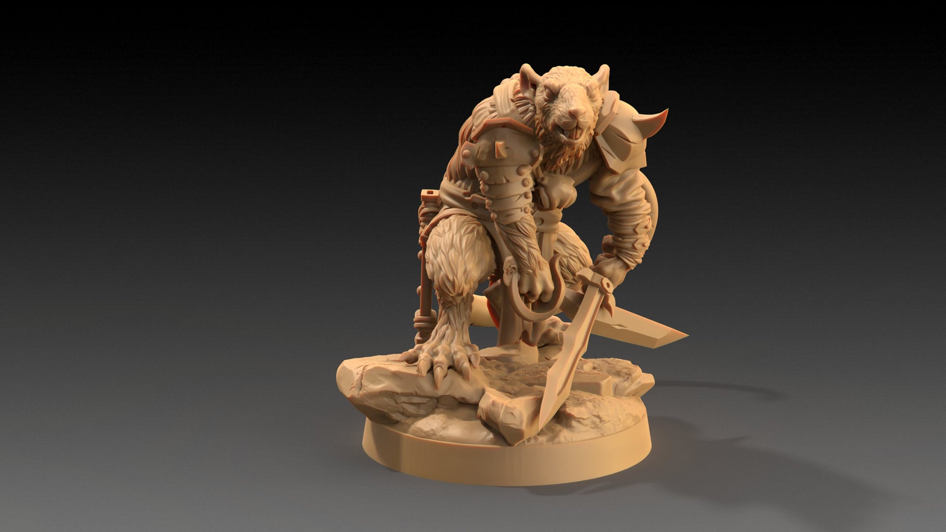 Rat Hordelings Set | Dragon Trappers Lodge | The Critterfolk of Bluewoods Barrows | 32mm Scale Resin Printed TTRPG Figure For DND