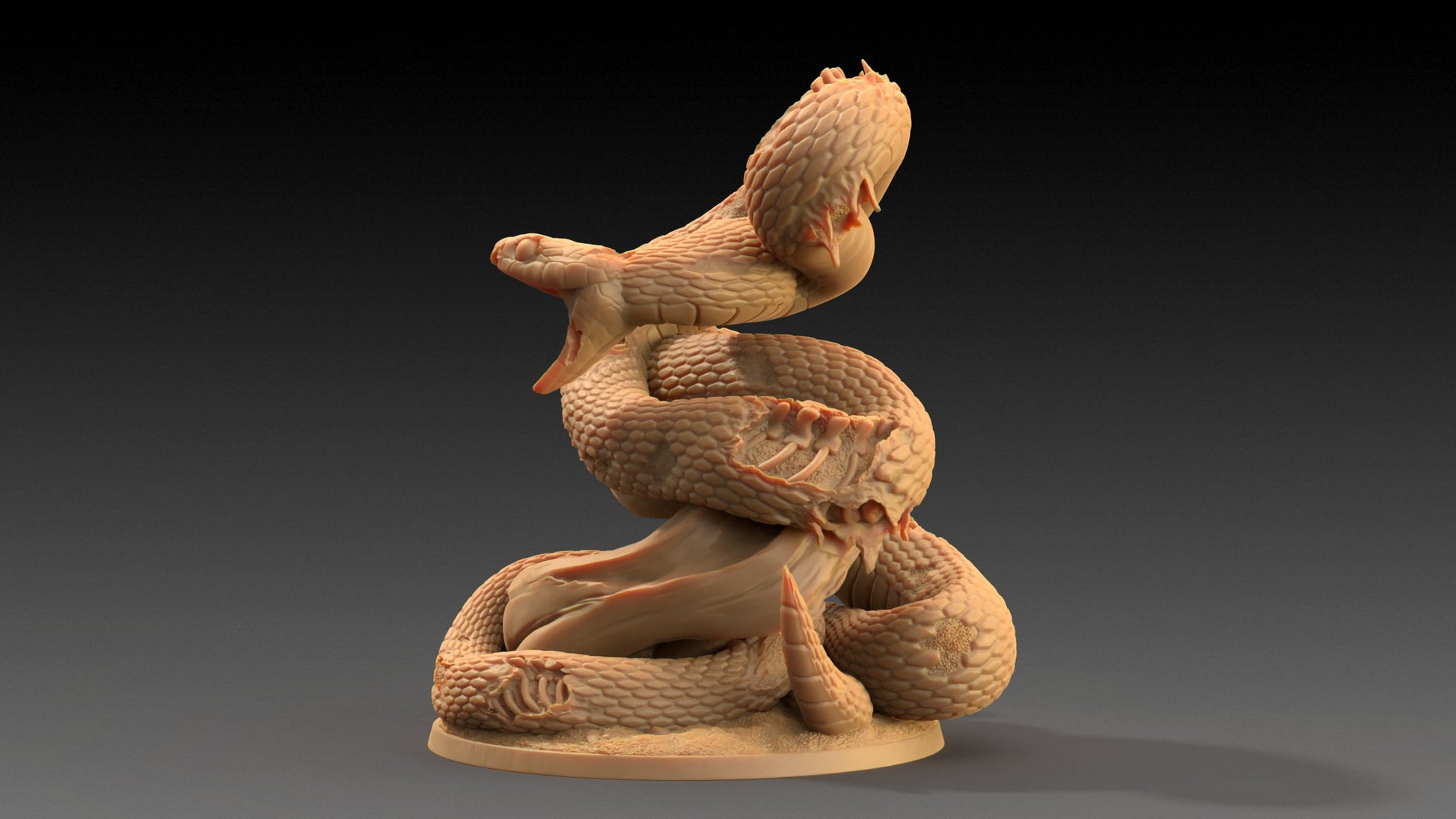 Giant Undead Snake | Dragon Trappers Lodge | The Critterfolk of Bluewoods Barrows | 32mm Scale Resin Printed TTRPG Figure For DND