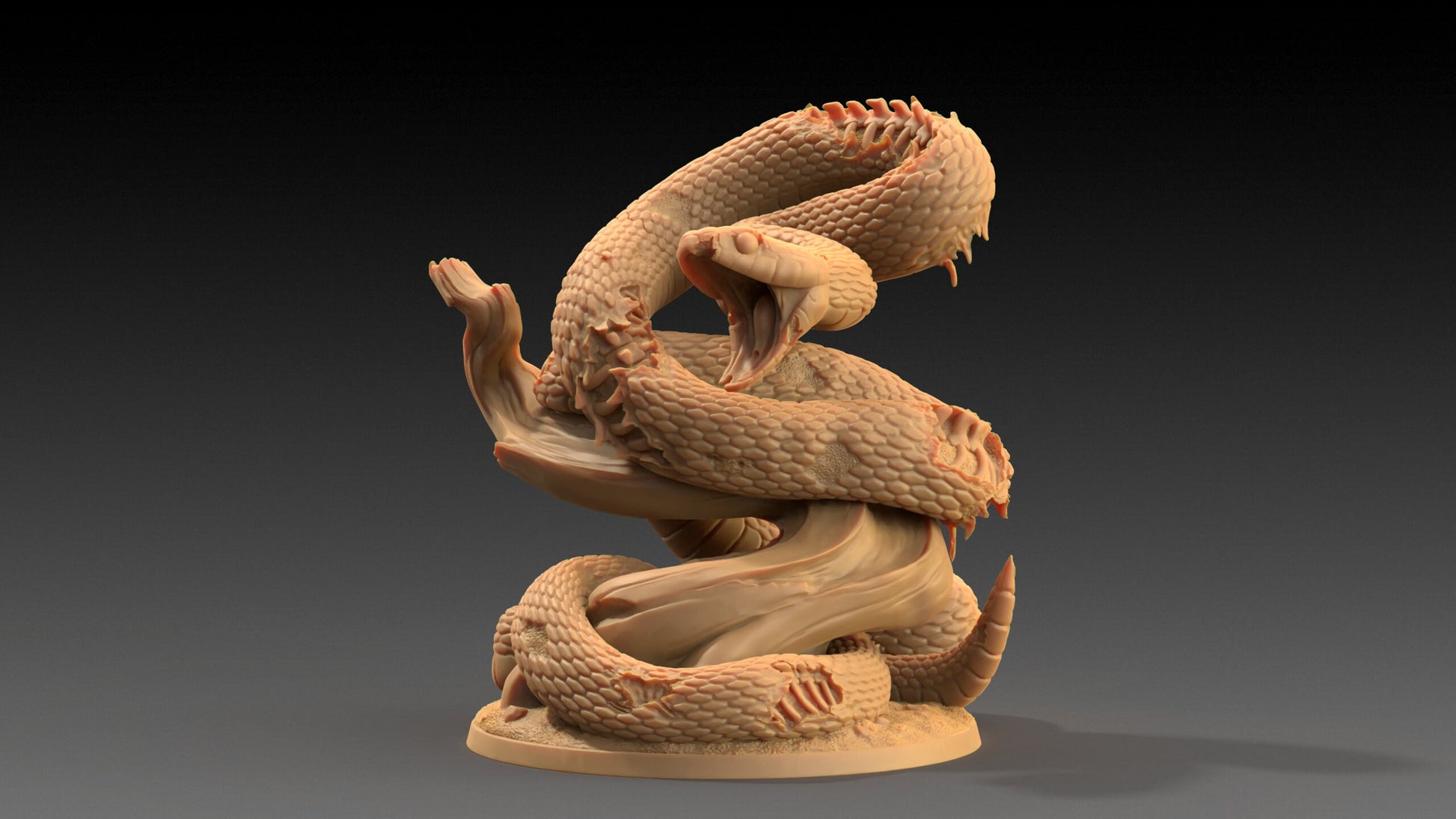 Giant Undead Snake | Dragon Trappers Lodge | The Critterfolk of Bluewoods Barrows | 32mm Scale Resin Printed TTRPG Figure For DND
