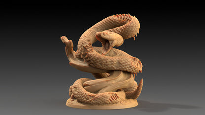Giant Undead Snake | Dragon Trappers Lodge | The Critterfolk of Bluewoods Barrows | 32mm Scale Resin Printed TTRPG Figure For DND