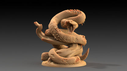 Giant Undead Snake | Dragon Trappers Lodge | The Critterfolk of Bluewoods Barrows | 32mm Scale Resin Printed TTRPG Figure For DND