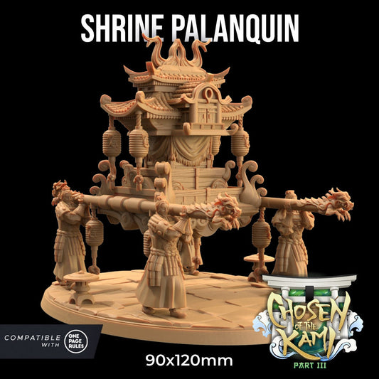 Shrine Palanquin | Dragon Trappers Lodge | Chosen Of The Kami | 32mm Scale Resin Printed Tabletop RPG Figure For DND