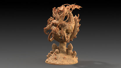 Large River Dragon | Dragon Trappers Lodge | Chosen Of The Kami | 32mm Scale Resin Printed Tabletop RPG Figure For DND