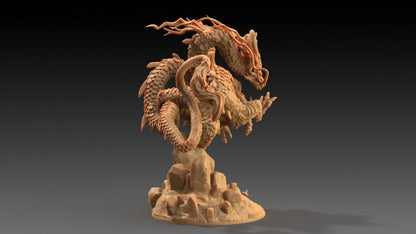 Large River Dragon | Dragon Trappers Lodge | Chosen Of The Kami | 32mm Scale Resin Printed Tabletop RPG Figure For DND