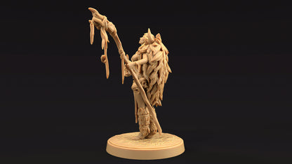 Naya, Shaman of Beasts | Dragon Trappers Lodge | Journey Through The Direlands | 32mm Scale Resin Printed Tabletop RPG Figure For DND