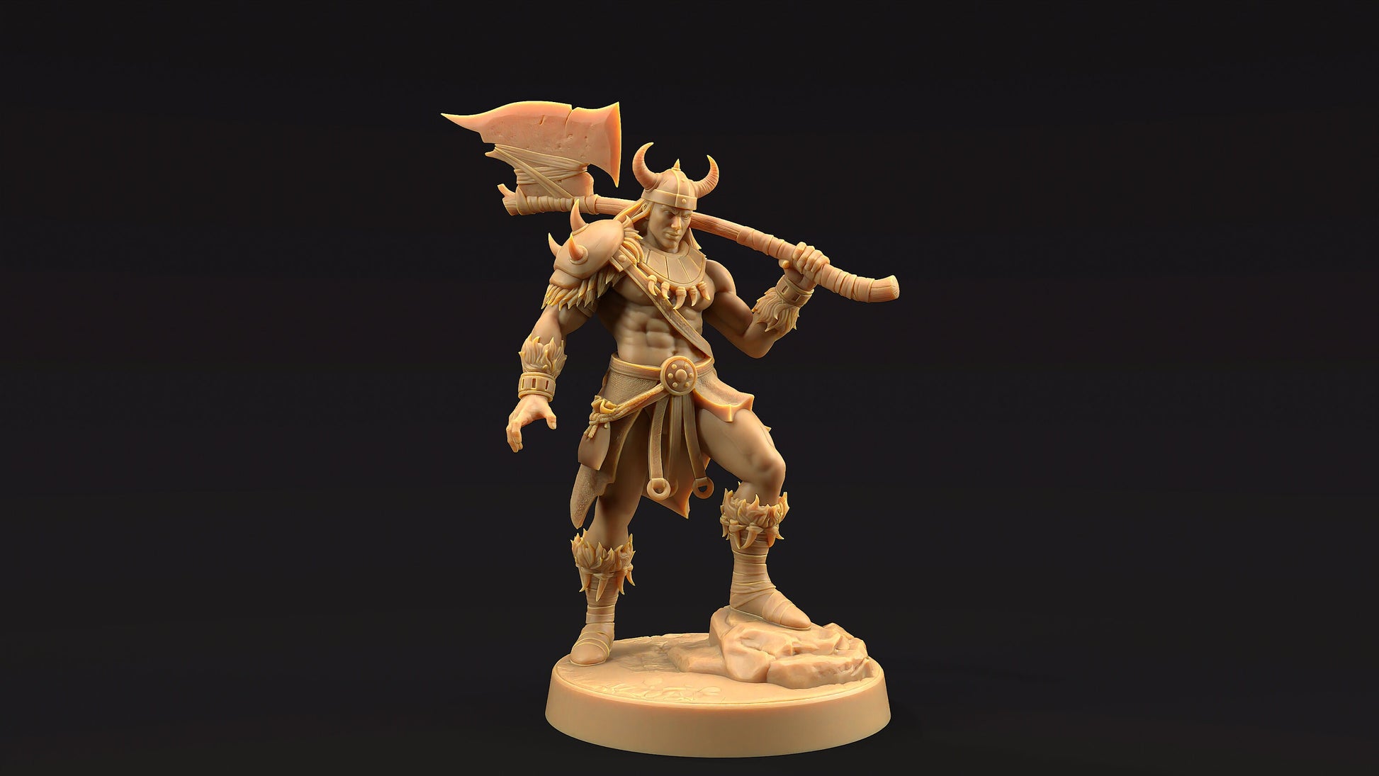 Jarnax, The Barbarian | Dragon Trappers Lodge | Journey Through The Direlands | 32mm Scale Resin Printed Tabletop RPG Figure For DND