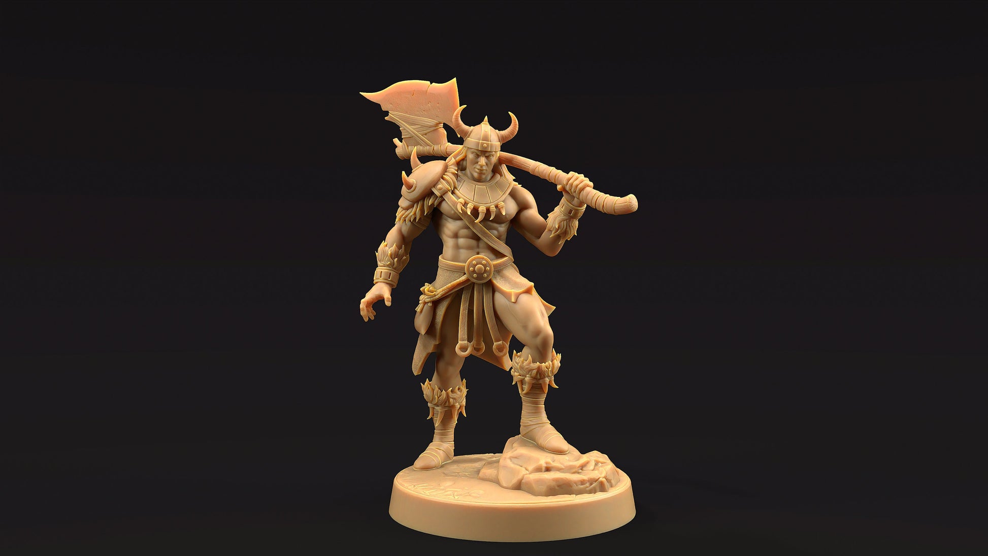 Jarnax, The Barbarian | Dragon Trappers Lodge | Journey Through The Direlands | 32mm Scale Resin Printed Tabletop RPG Figure For DND