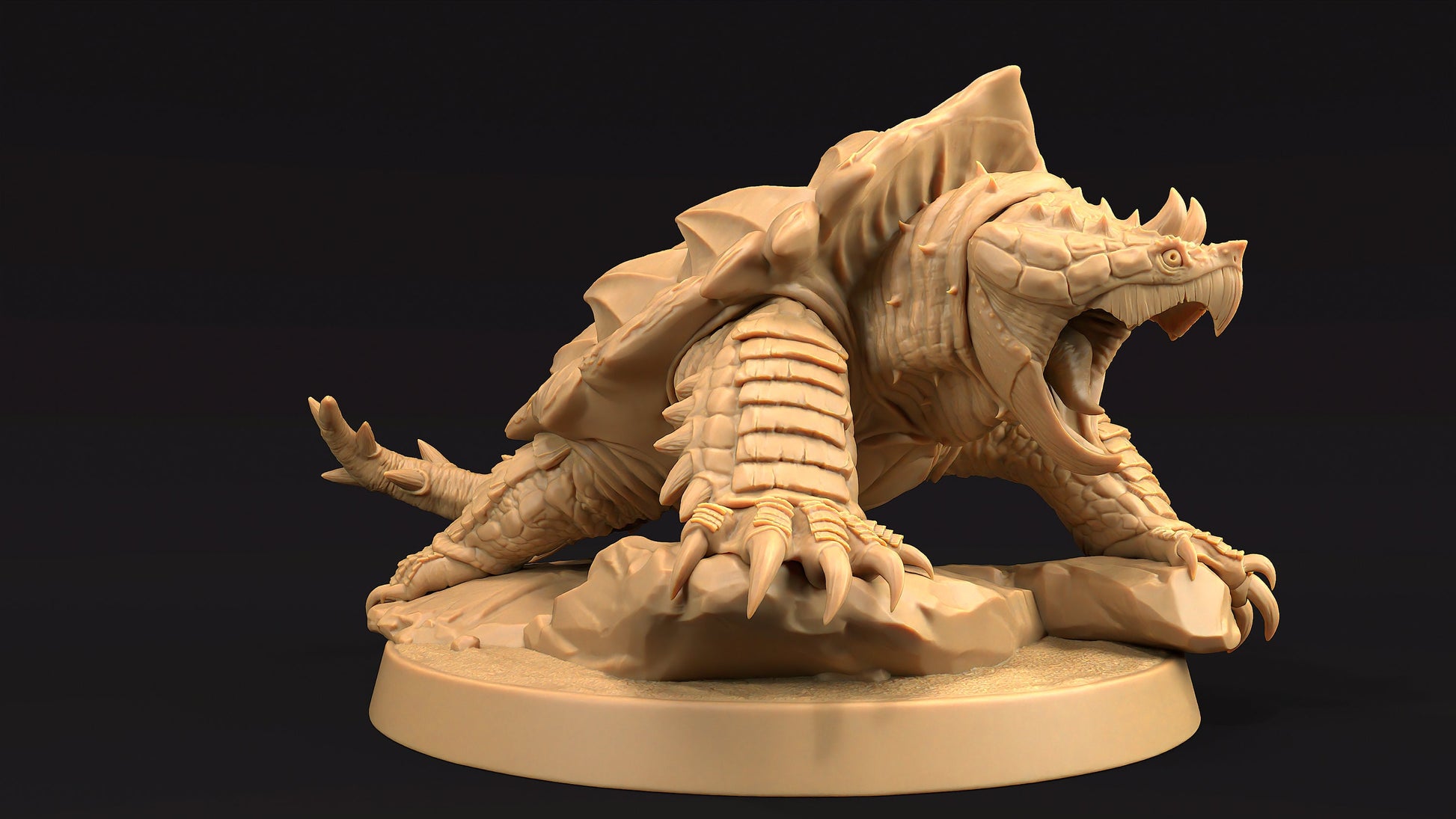 Dire Turtle Set | Dragon Trappers Lodge | Journey Through The Direlands | 32mm Scale Resin Printed Tabletop RPG Figure For DND