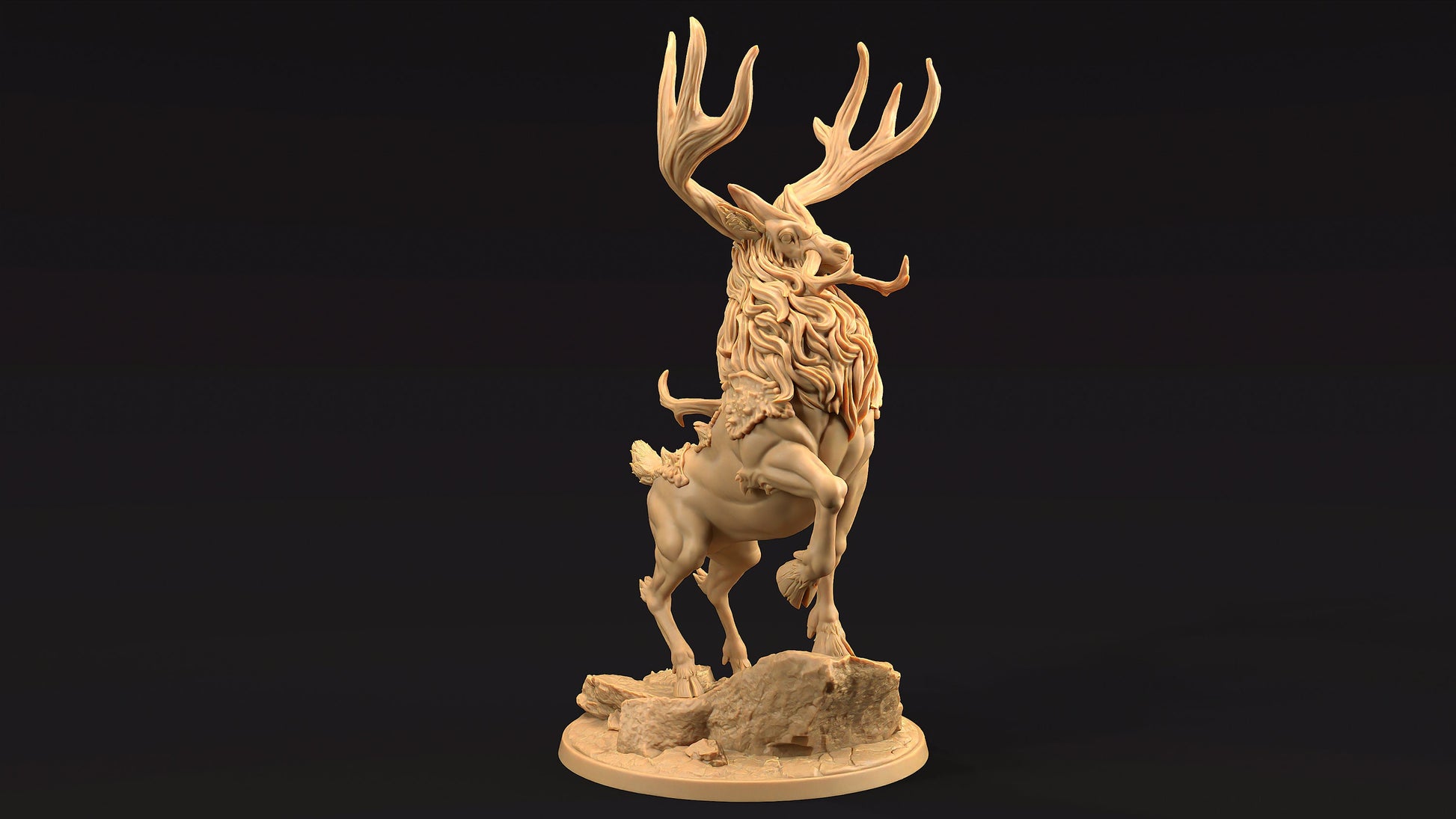 Dire Stag | Dragon Trappers Lodge | Journey Through The Direlands | 32mm Scale Resin Printed Tabletop RPG Figure For DND