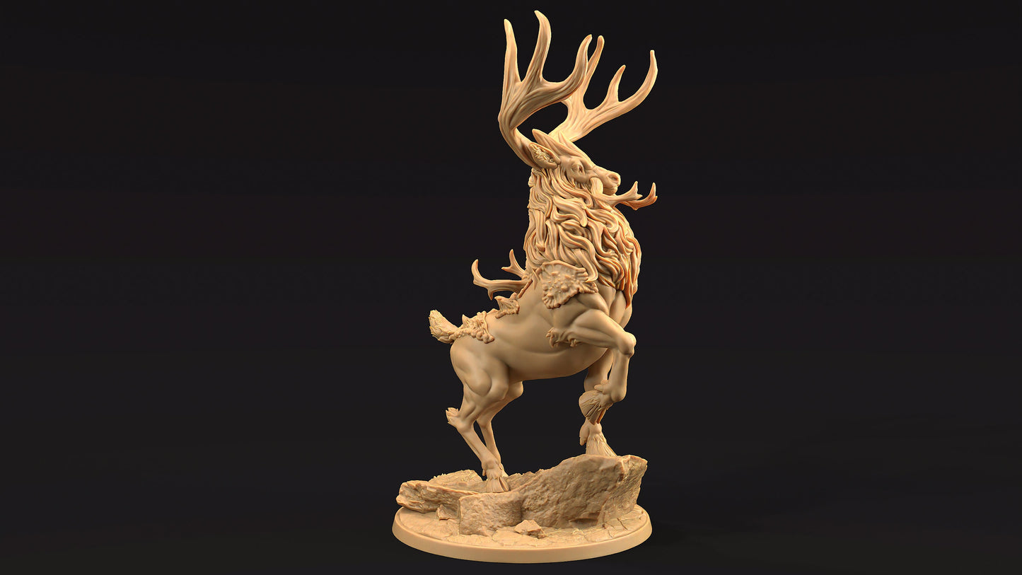 Dire Stag | Dragon Trappers Lodge | Journey Through The Direlands | 32mm Scale Resin Printed Tabletop RPG Figure For DND
