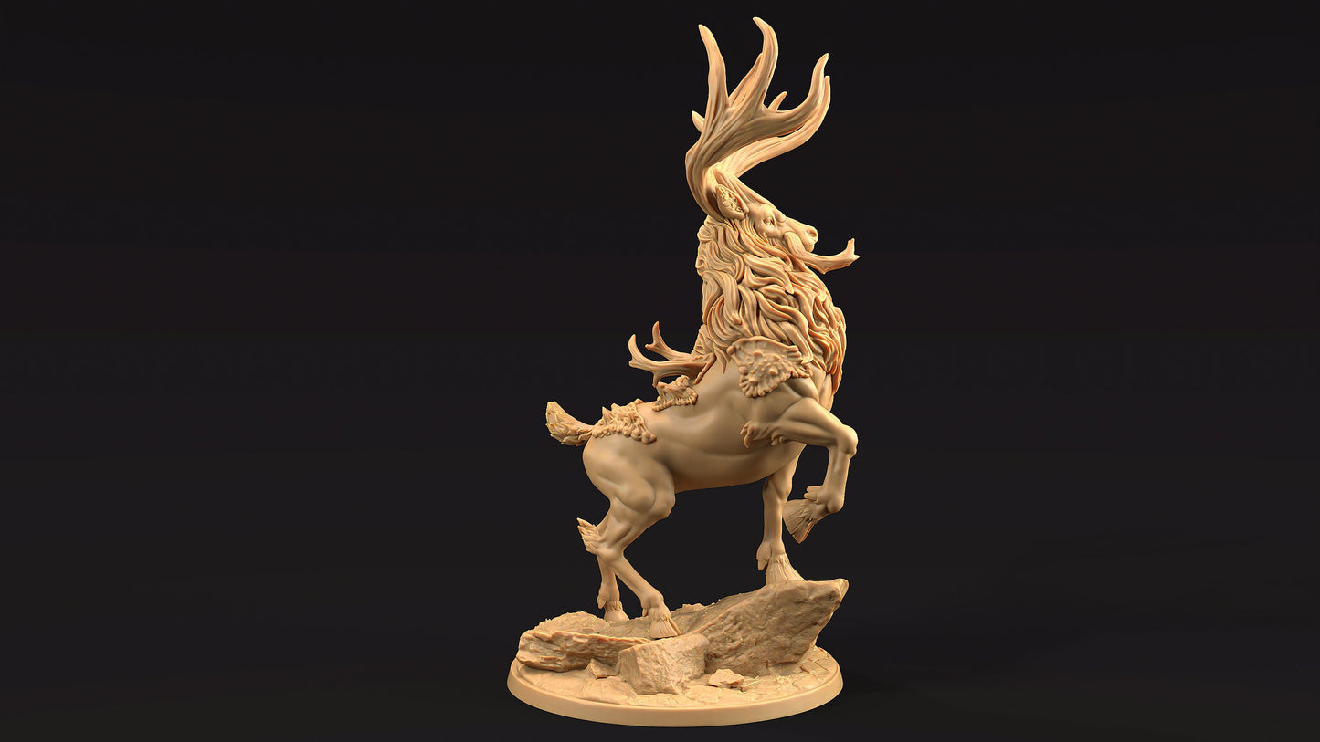 Dire Stag | Dragon Trappers Lodge | Journey Through The Direlands | 32mm Scale Resin Printed Tabletop RPG Figure For DND