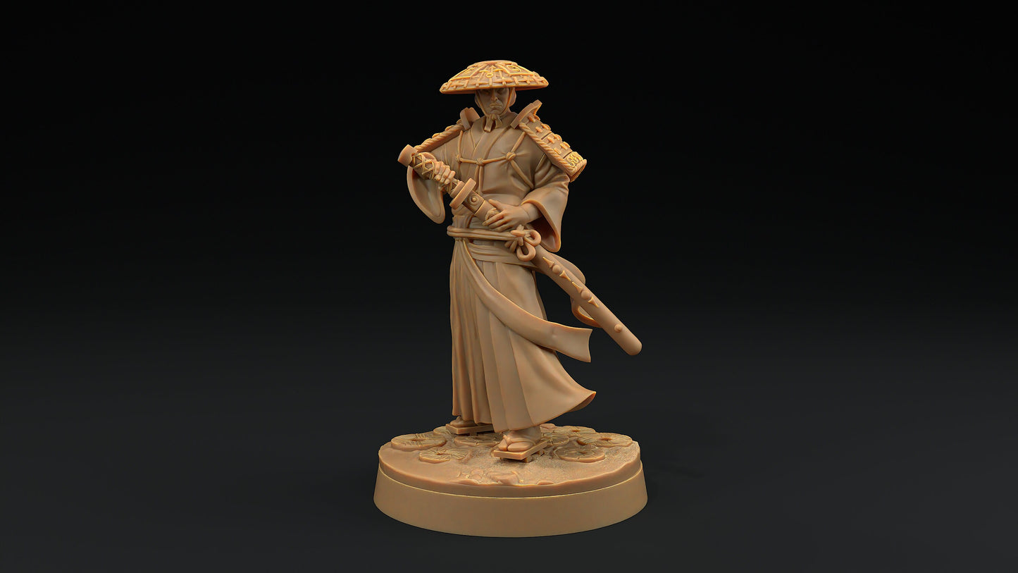 Sword Master Set | Dragon Trappers Lodge | Chosen Of The Kami | 32mm Scale Resin Printed Tabletop RPG Figure For DND