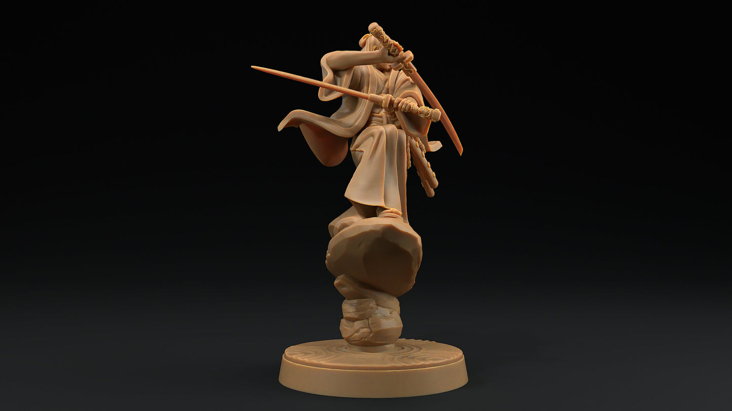 Enlightened Kensei | Dragon Trappers Lodge | Chosen Of The Kami | 32mm Scale Resin Printed Tabletop RPG Figure For DND