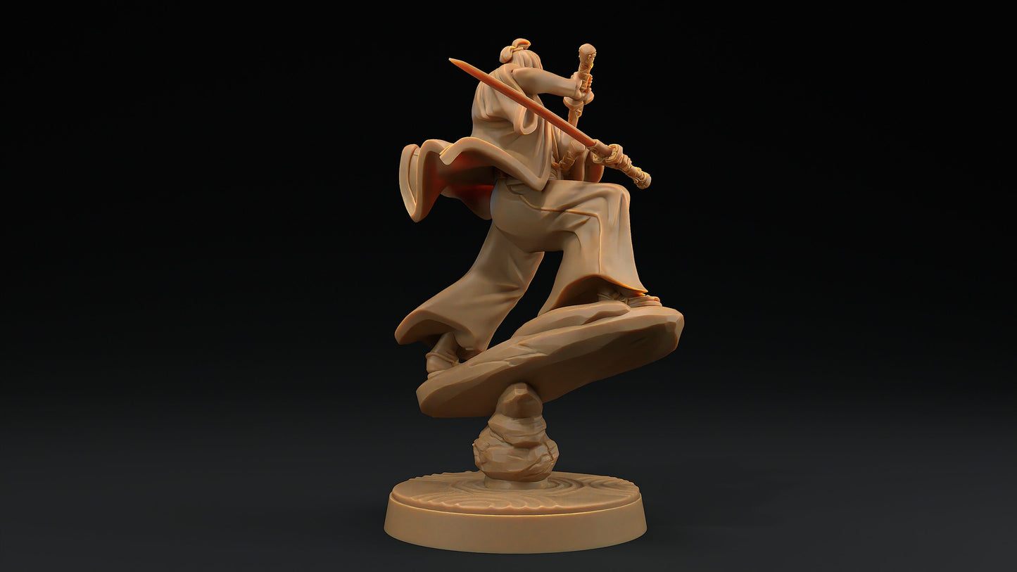 Enlightened Kensei | Dragon Trappers Lodge | Chosen Of The Kami | 32mm Scale Resin Printed Tabletop RPG Figure For DND