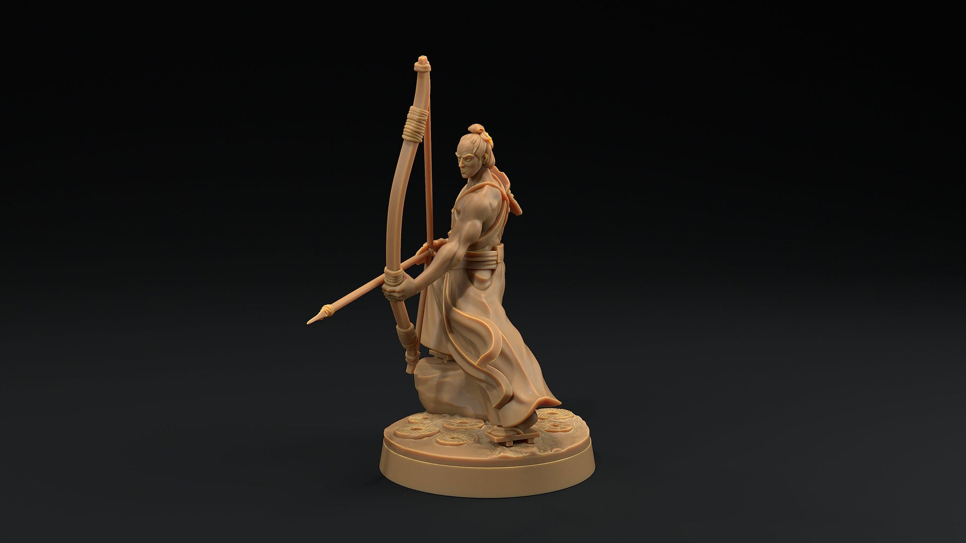 Archers Set | Dragon Trappers Lodge | Chosen Of The Kami | 32mm Scale Resin Printed Tabletop RPG Figure For DND