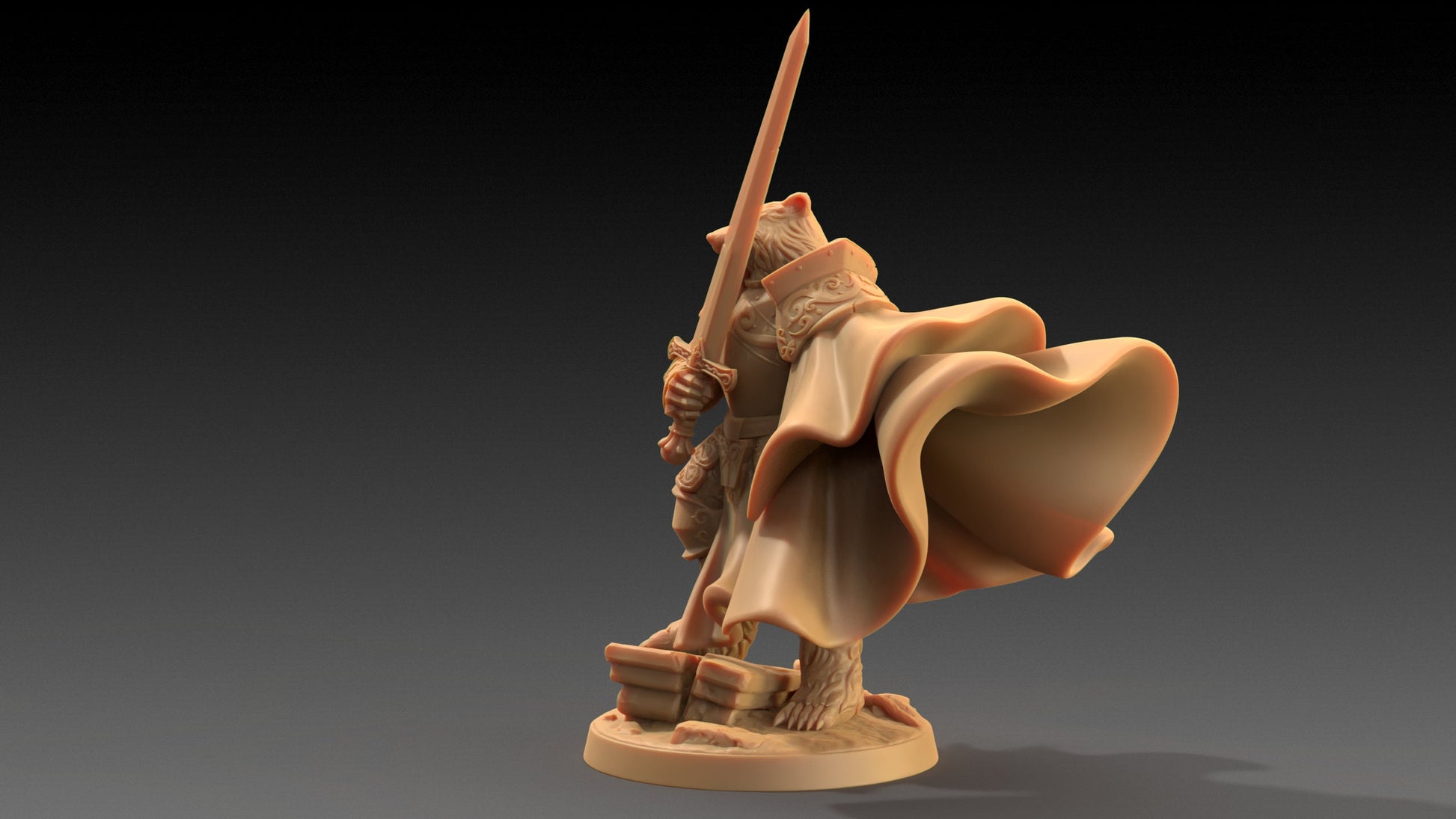 Lord Samson, Badger Knight | Dragon Trappers Lodge | The Critterfolk of Bluewoods Barrows | 32mm Scale Resin Printed TTRPG Figure For DND