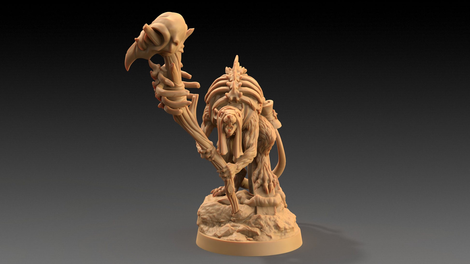 Skitterax, The Necromancer | Dragon Trappers Lodge | The Critterfolk of Bluewoods Barrows | 32mm Scale Resin Printed TTRPG Figure For DND