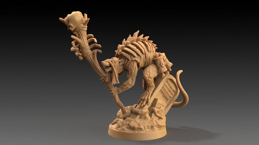 Skitterax, The Necromancer | Dragon Trappers Lodge | The Critterfolk of Bluewoods Barrows | 32mm Scale Resin Printed TTRPG Figure For DND