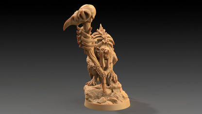 Skitterax, The Necromancer | Dragon Trappers Lodge | The Critterfolk of Bluewoods Barrows | 32mm Scale Resin Printed TTRPG Figure For DND