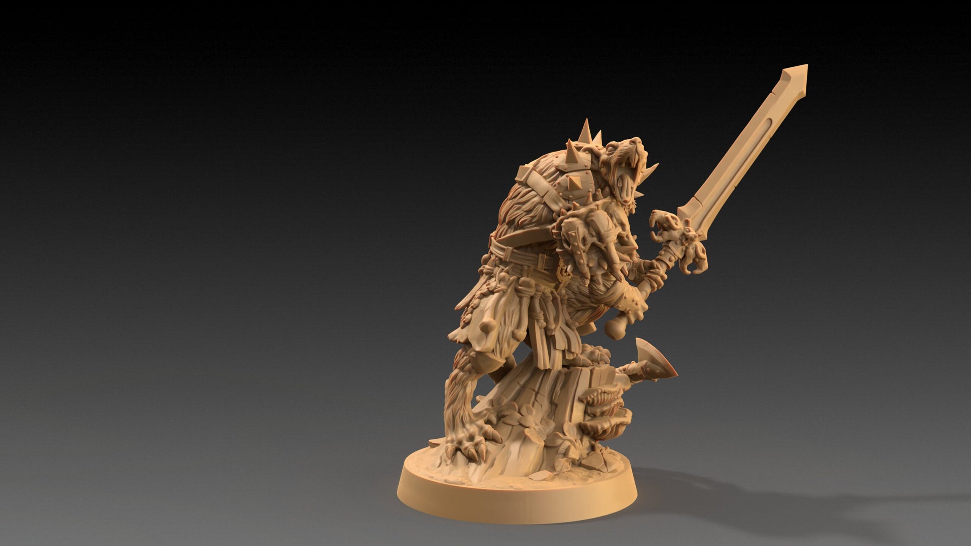 Skarn, The Rat Lord | Dragon Trappers Lodge | The Critterfolk of Bluewoods Barrows | 32mm Scale Resin Printed TTRPG Figure For DND