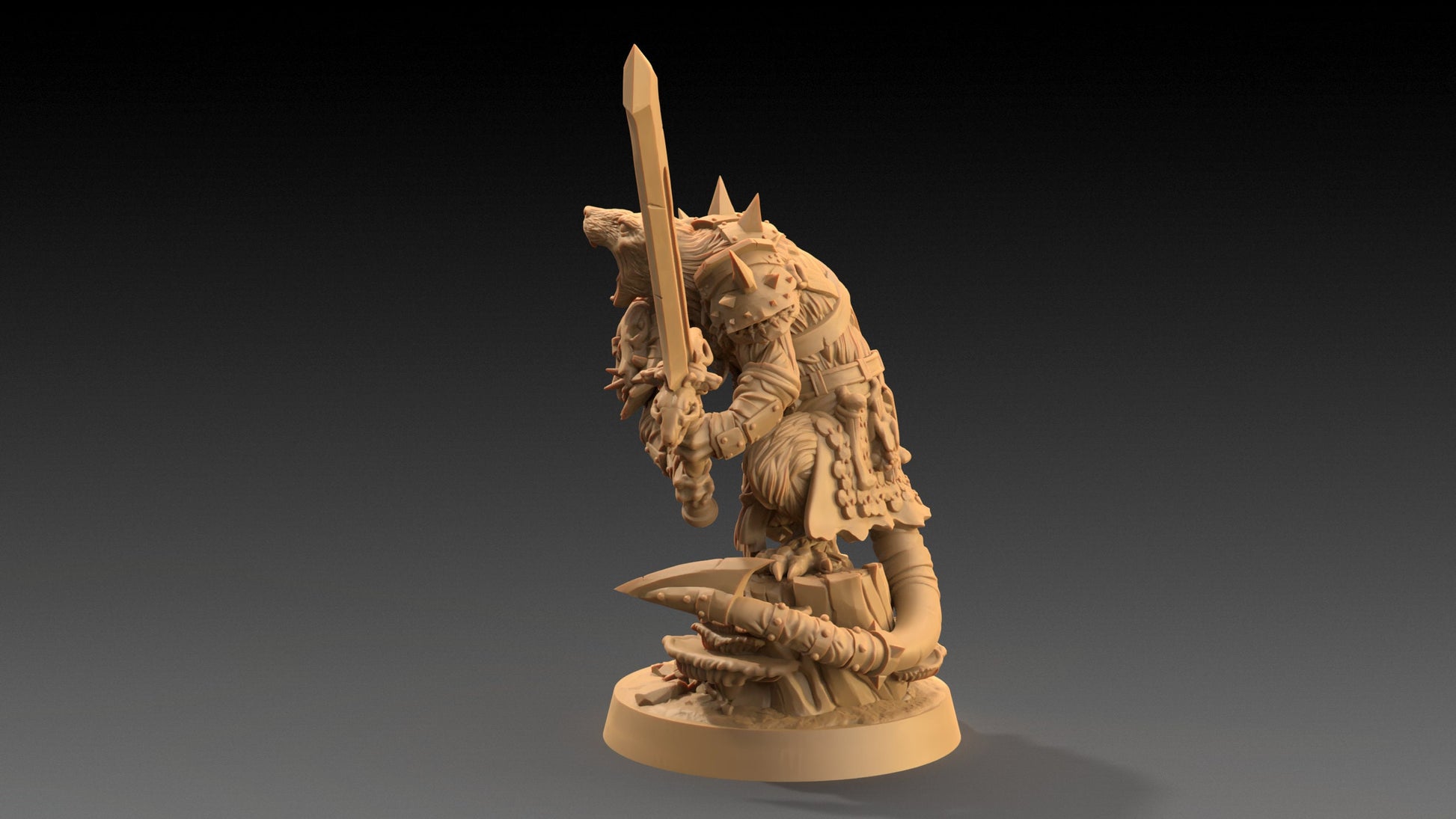 Skarn, The Rat Lord | Dragon Trappers Lodge | The Critterfolk of Bluewoods Barrows | 32mm Scale Resin Printed TTRPG Figure For DND