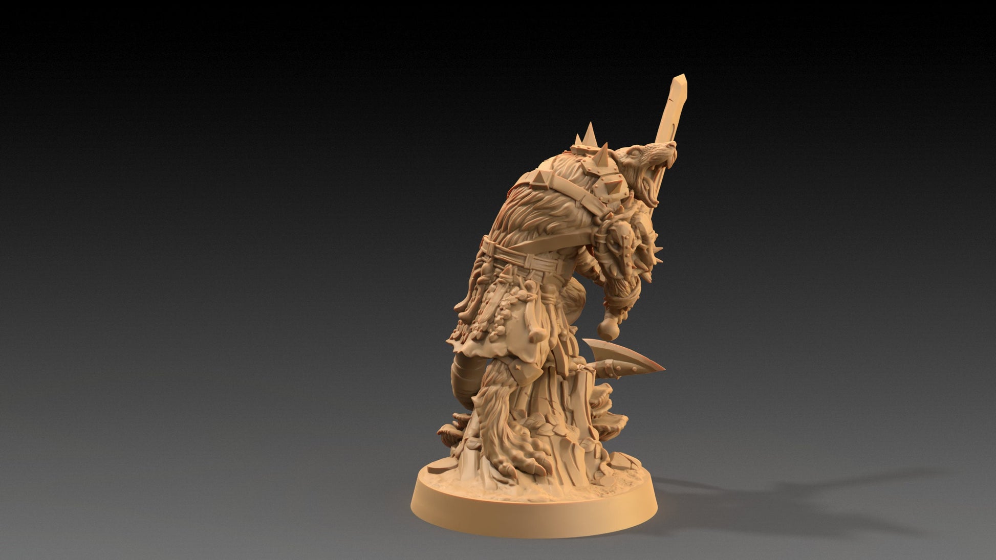 Skarn, The Rat Lord | Dragon Trappers Lodge | The Critterfolk of Bluewoods Barrows | 32mm Scale Resin Printed TTRPG Figure For DND