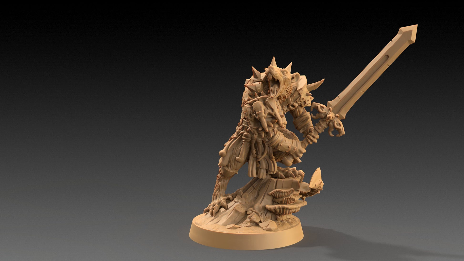 Skarn, The Rat Lord | Dragon Trappers Lodge | The Critterfolk of Bluewoods Barrows | 32mm Scale Resin Printed TTRPG Figure For DND