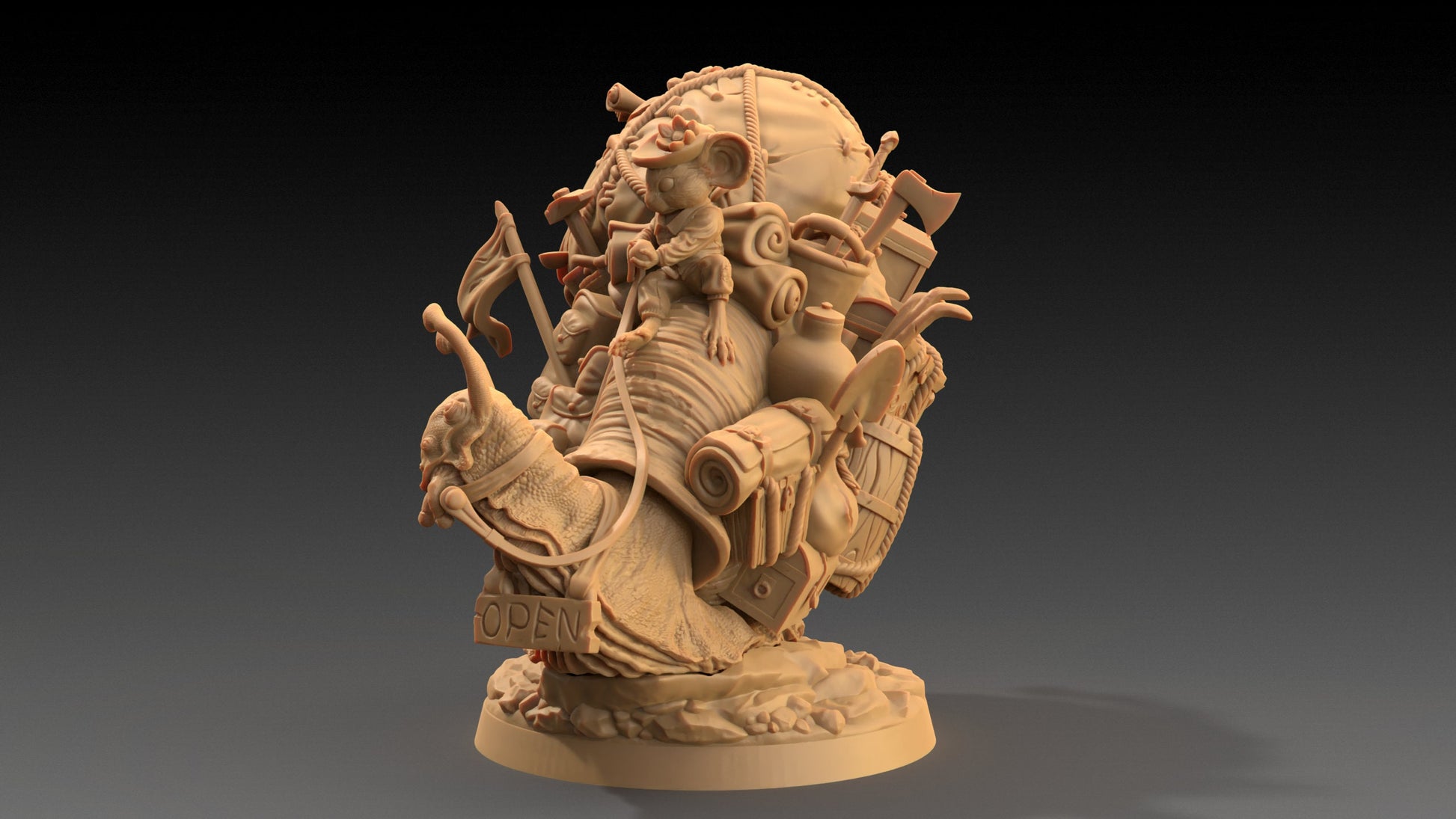 Thimbles Squeakerson | Dragon Trappers Lodge | The Critterfolk of Bluewoods Barrows | 32mm Scale Resin Printed TTRPG Figure For DND