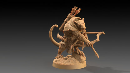 Rat Hordelings Set | Dragon Trappers Lodge | The Critterfolk of Bluewoods Barrows | 32mm Scale Resin Printed TTRPG Figure For DND