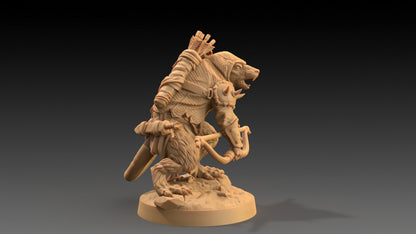 Rat Hordelings Set | Dragon Trappers Lodge | The Critterfolk of Bluewoods Barrows | 32mm Scale Resin Printed TTRPG Figure For DND