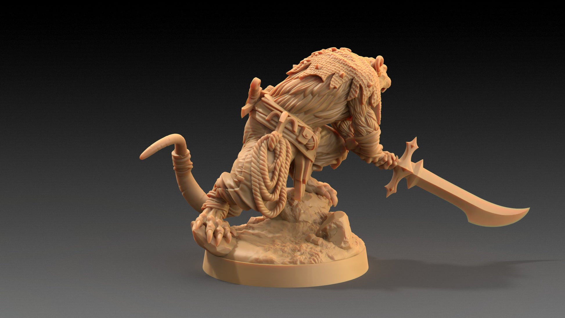 Rat Hordelings Set | Dragon Trappers Lodge | The Critterfolk of Bluewoods Barrows | 32mm Scale Resin Printed TTRPG Figure For DND
