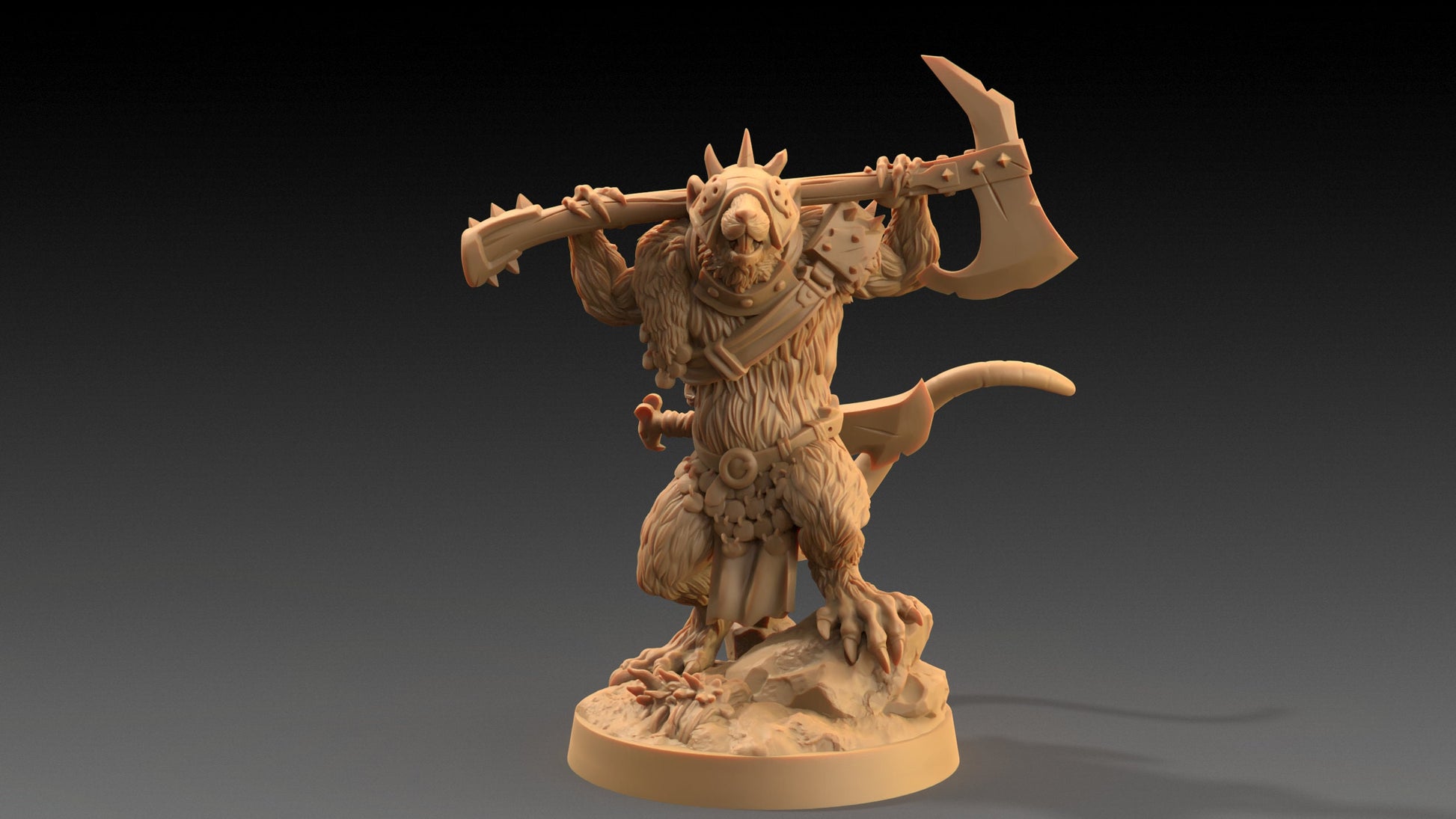 Rat Hordelings Set | Dragon Trappers Lodge | The Critterfolk of Bluewoods Barrows | 32mm Scale Resin Printed TTRPG Figure For DND